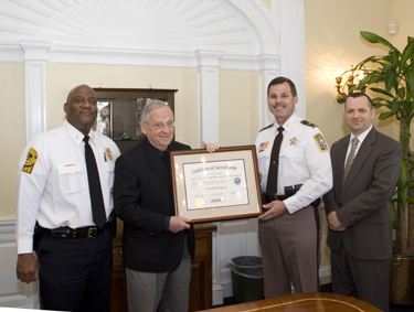 Virginia Commonwealth University Police Department receives its initial accreditation certificate.