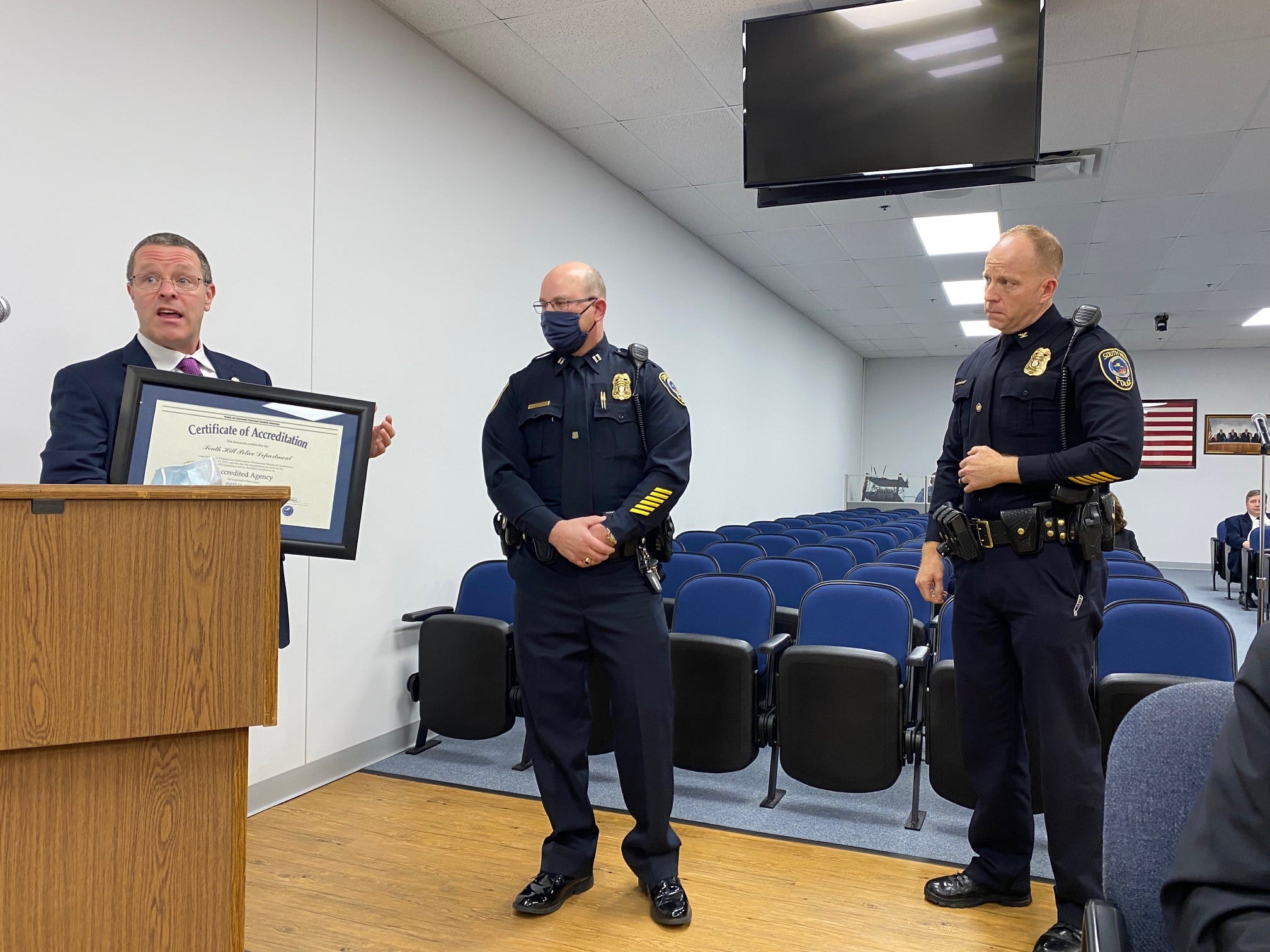South Hill Police Department receives initial VLEPSC award South Hill Police Department receives initial VLEPSC award