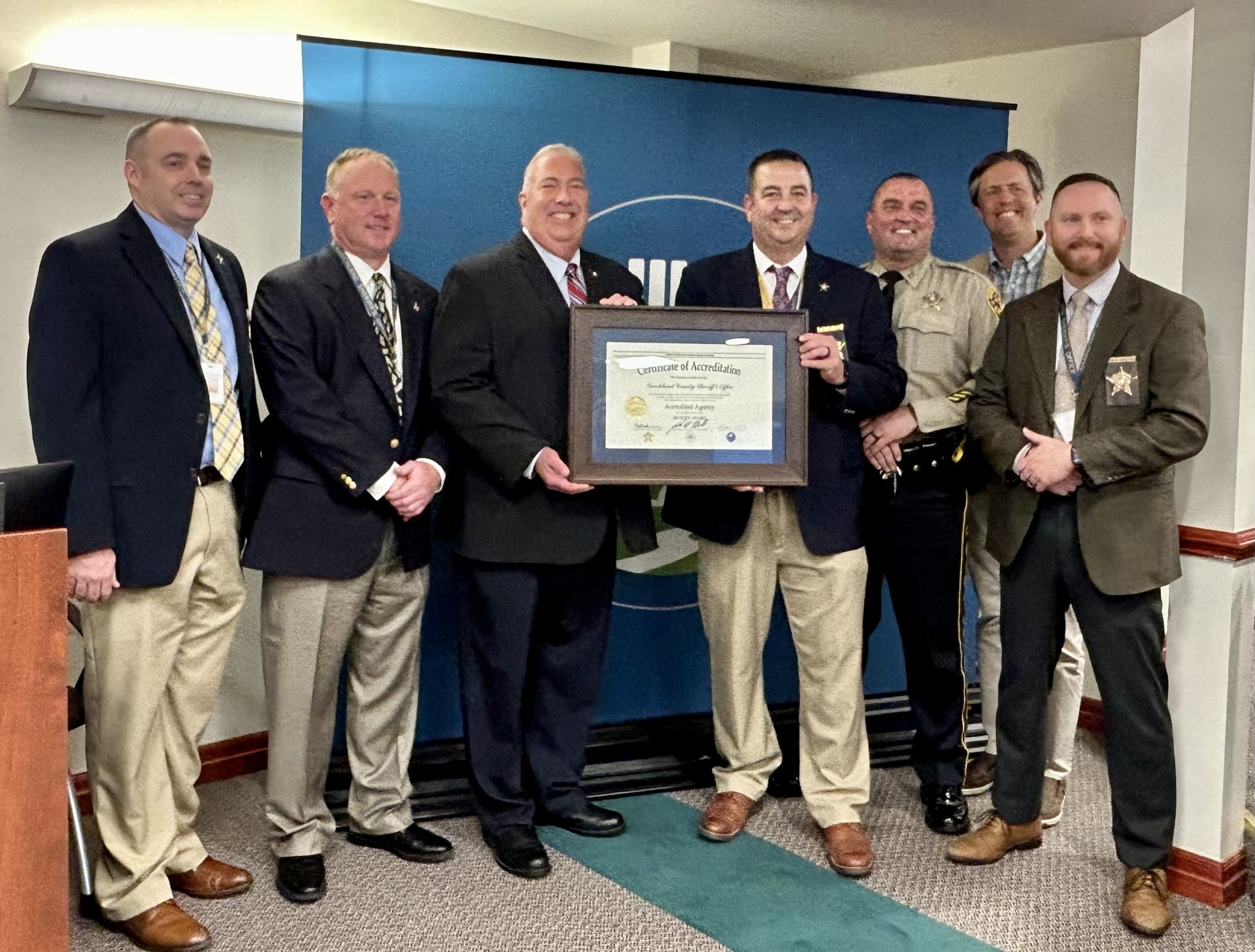 Goochland County Sheriff's Office 2024 Re-Accreditation Certificate Presentation