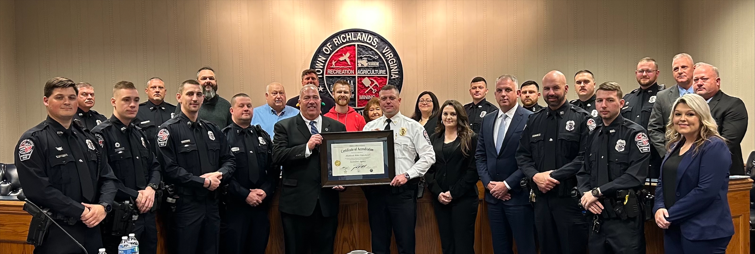 Richland Police Department Town Council VLEPSC Initial Accreditation Certificate