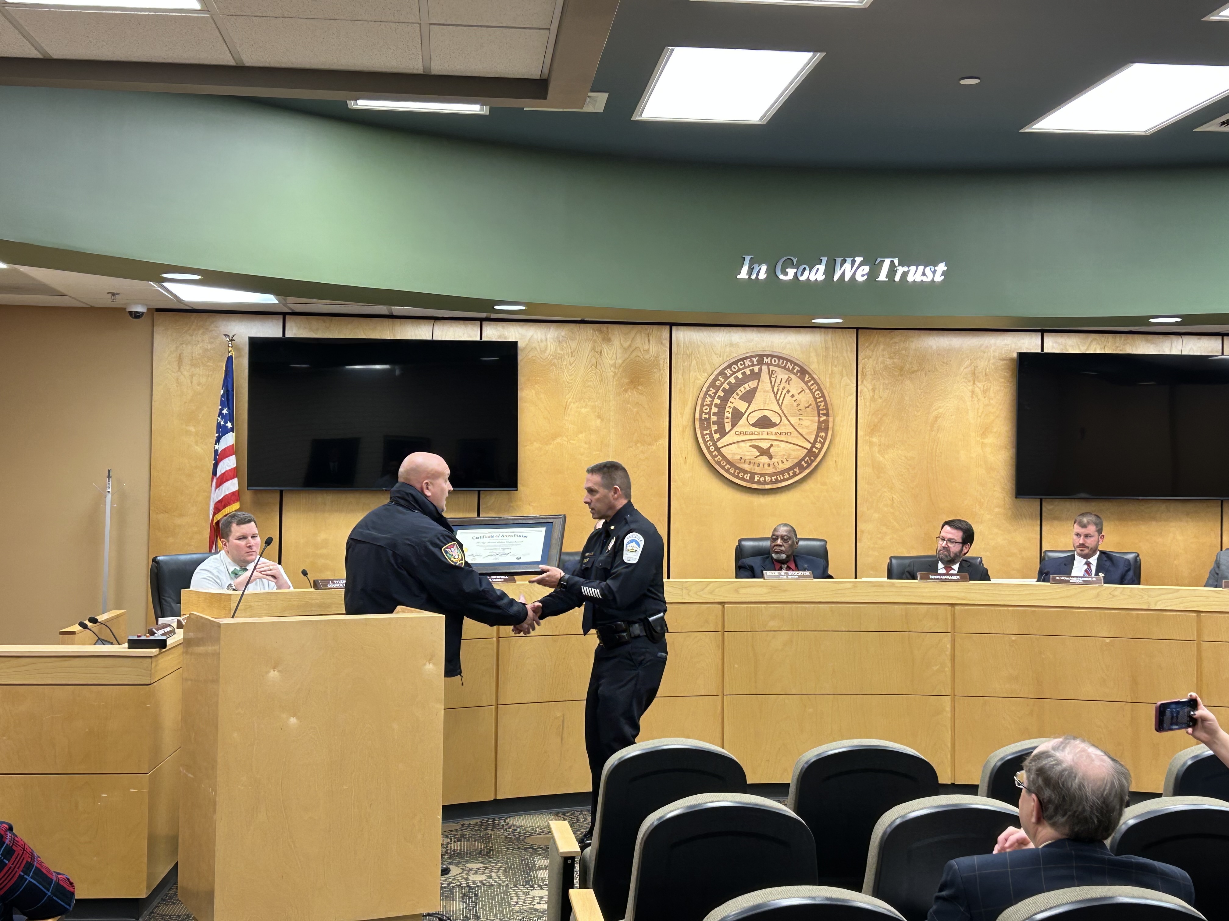 Rocky Mount Police Department VLEPSC Initial Certificate Presentation December 9, 2024