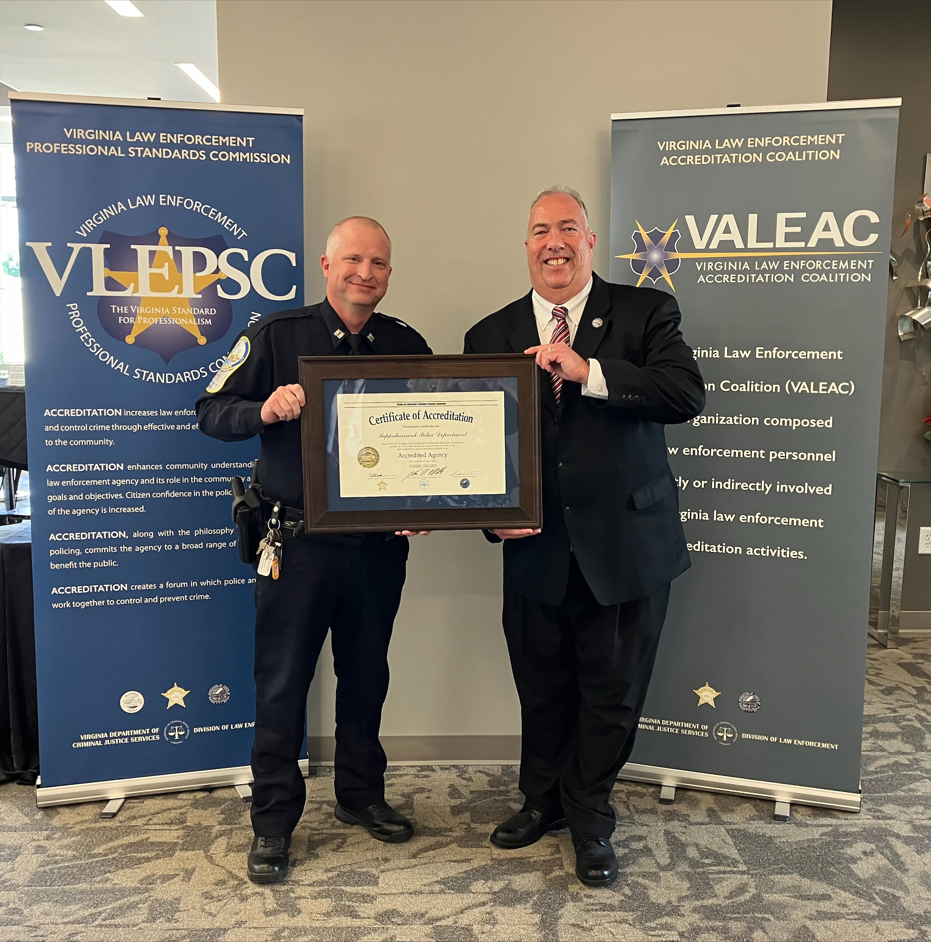 Certificate Presentation VLEPSC Commission Meeting
