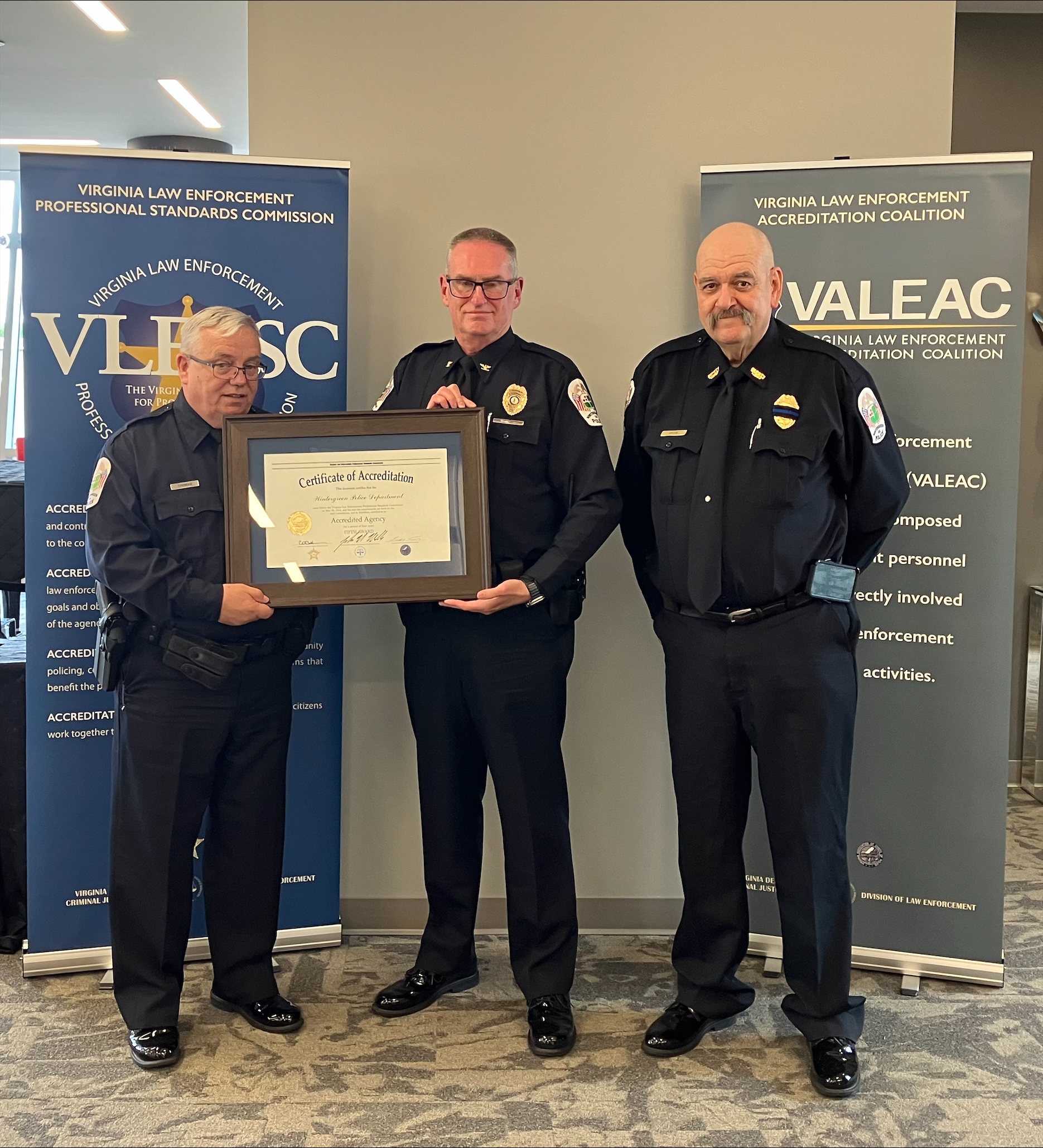 Certificate Presentation VLEPSC Commission Meeting