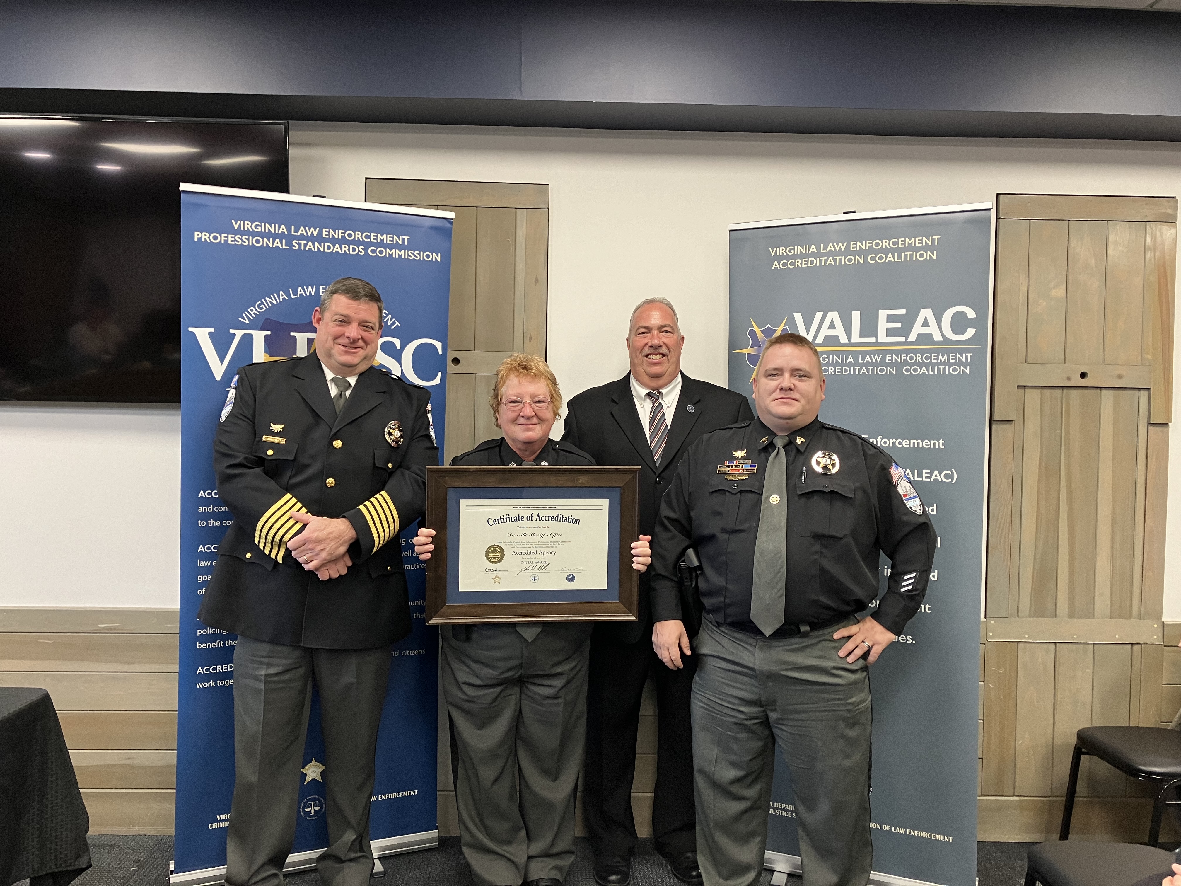 Danville Sheriff's Office Certificate Presentation