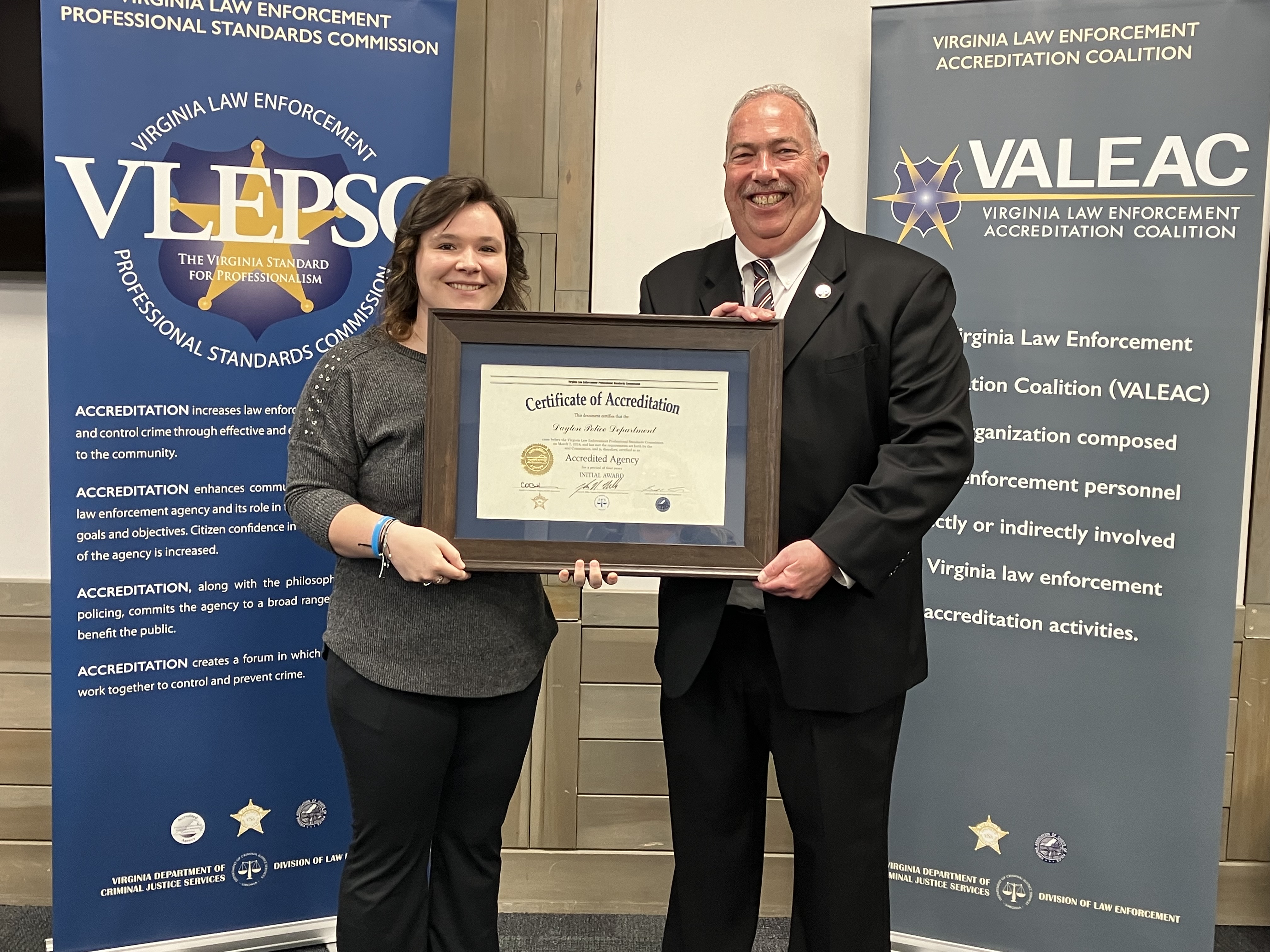 Dayton Police Department Certificate Presentation