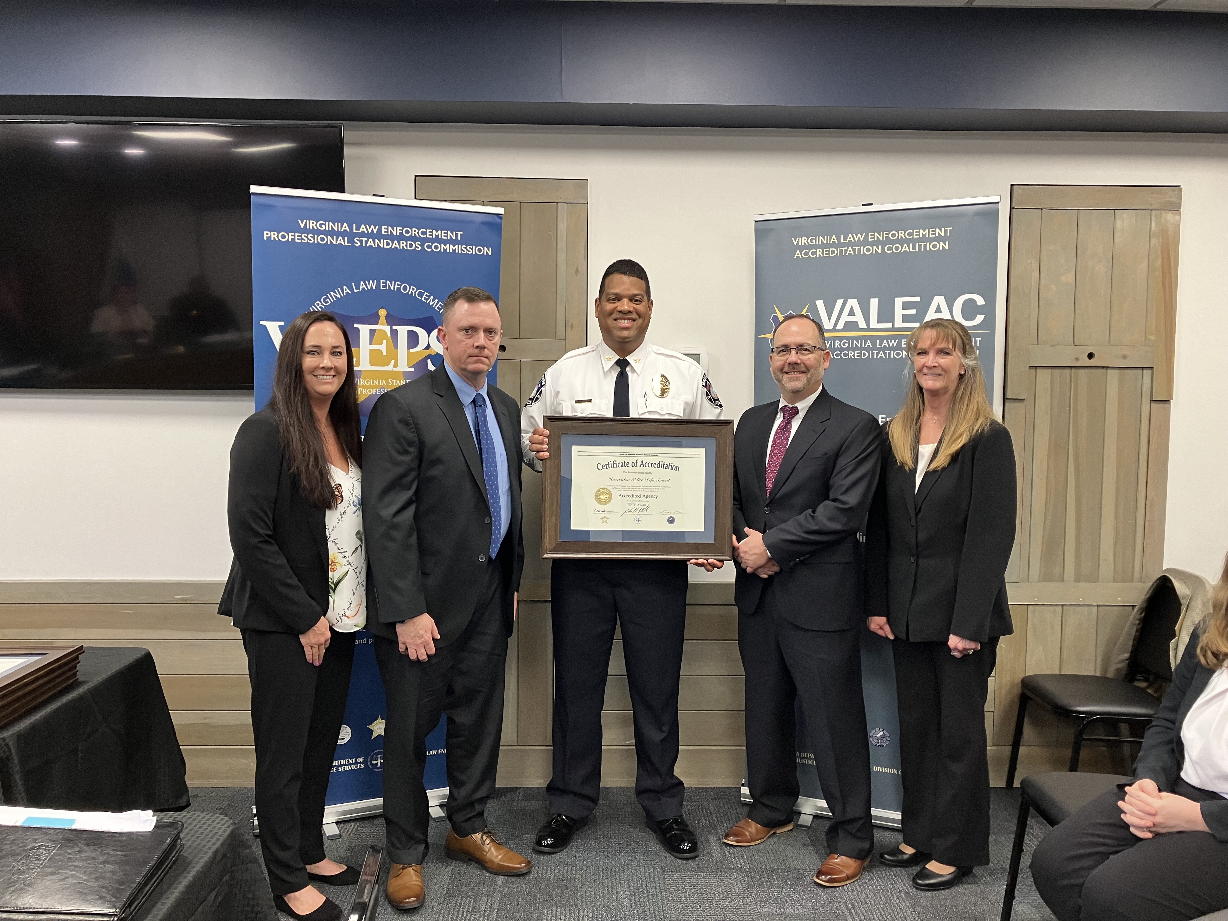 Warrenton Police Department Certificate Presentation