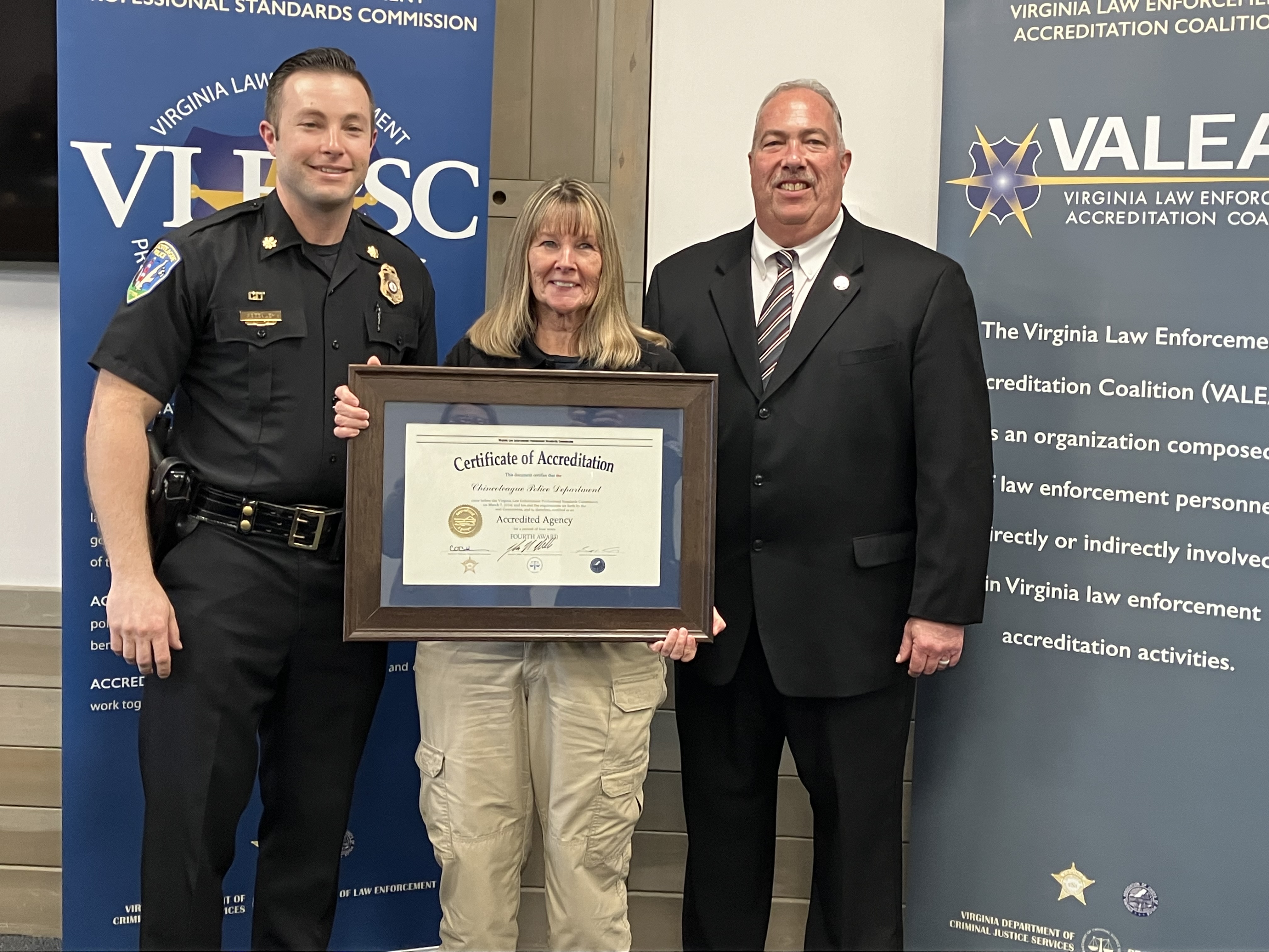 Chincoteague Police Department Certificate Presentation