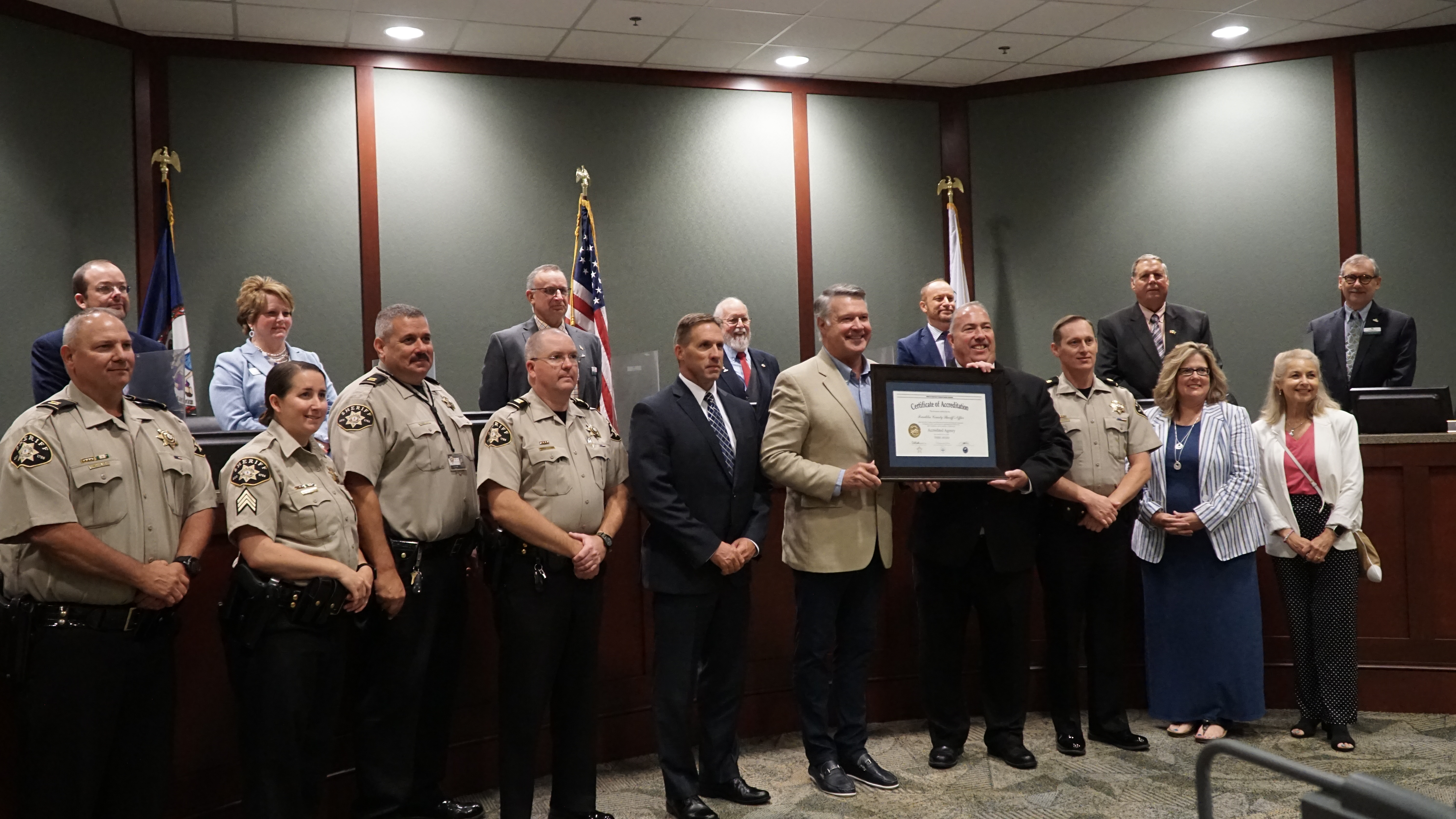 Franklin County Sheriff’s Office – 3rd Re-Accreditation Award Franklin County Sheriff’s Office – 3rd Re-Accreditation Award