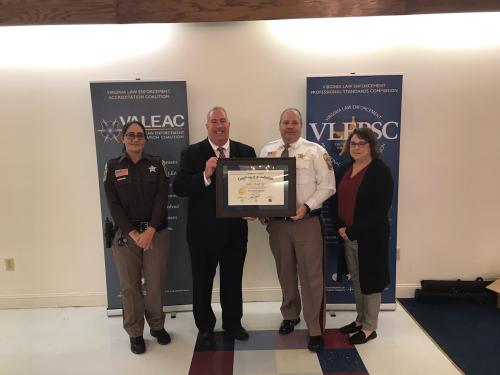Radford Sheriff’s Office – Sheriff Mark Armentrout and staff – 5th Re-accreditation award
