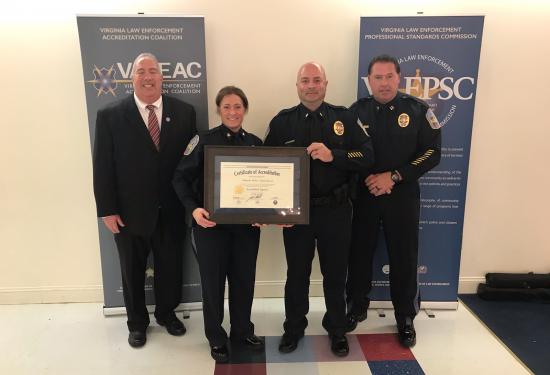 Pulaski Police Department – Chief Jill Neice and staff – 5th Re-accreditation award