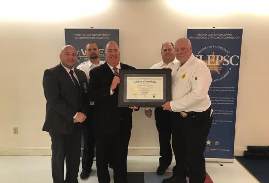 Tazewell Police Department – Chief David Mills and Staff – 1st Re-accreditation
