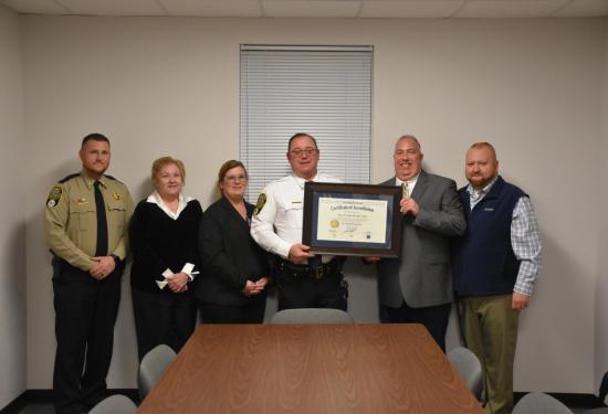 Page County Sheriff's Office their 5th Accreditation certificate