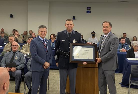 Virginia Division of Capitol Police received their Fourth Re-accreditation Certificate