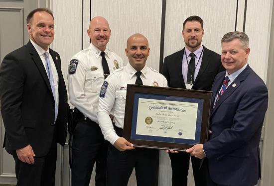 Vinton Police Department – Chief Fabricio Drummond accepting their 5th award