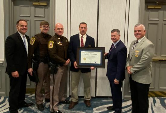 Wise County Sheriff’s Office – Sheriff Edward Kilgore accepting their 5th award